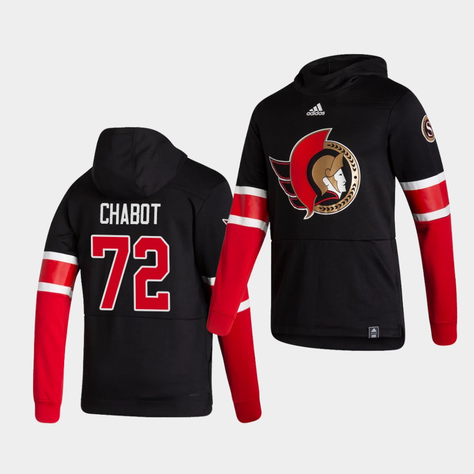Men Ottawa Senators #72 Chabot Black NHL 2021 Adidas Pullover Hoodie Jersey->toronto maple leafs->NHL Jersey
